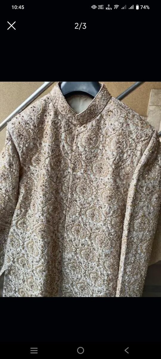 Sharwani and mhendi suit