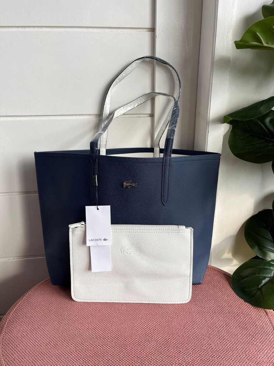 Sac cabas en cuir Lacoste