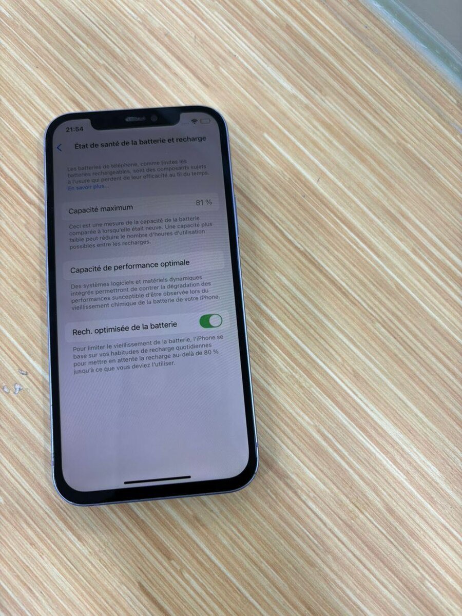 iphone 12 64giga message écran