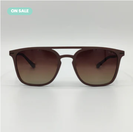 RB Brown Double Bridge Men Sunglasses
