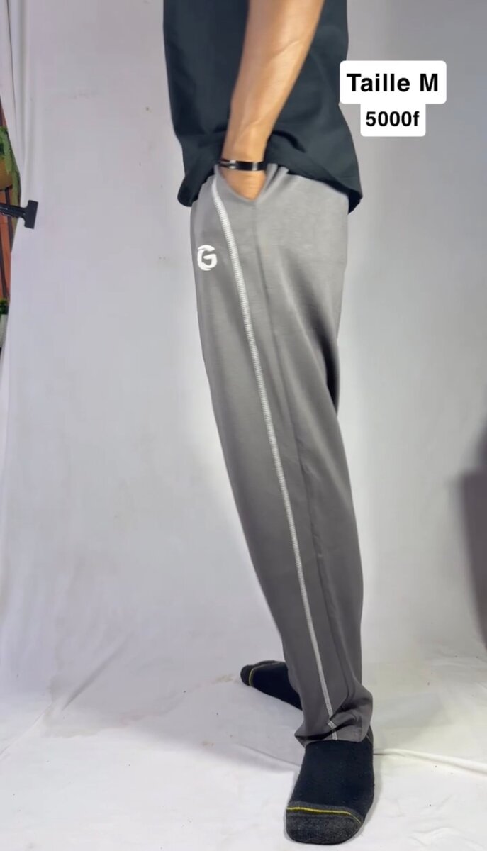 Pantalon gris décontracté pour