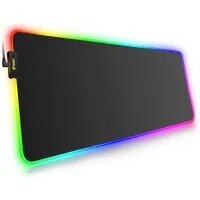 RGB Gaming Mouse Pad Large (800×300×4mm) XXL Extended Led Mousepad with Non-Slip Rubber Base, Soft Computer Keyboard Pad,for , PC, Laptop, Desk - Black