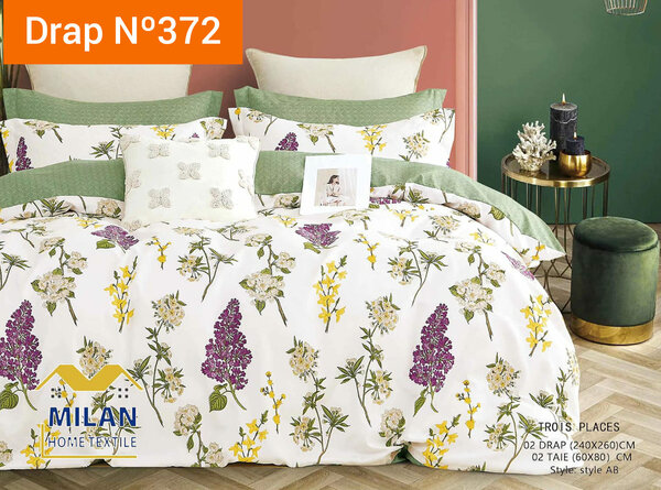 ▪️2 Draps 3 places + 2 taies blanc