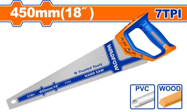 Scie à main 450mm pour bois et PVC