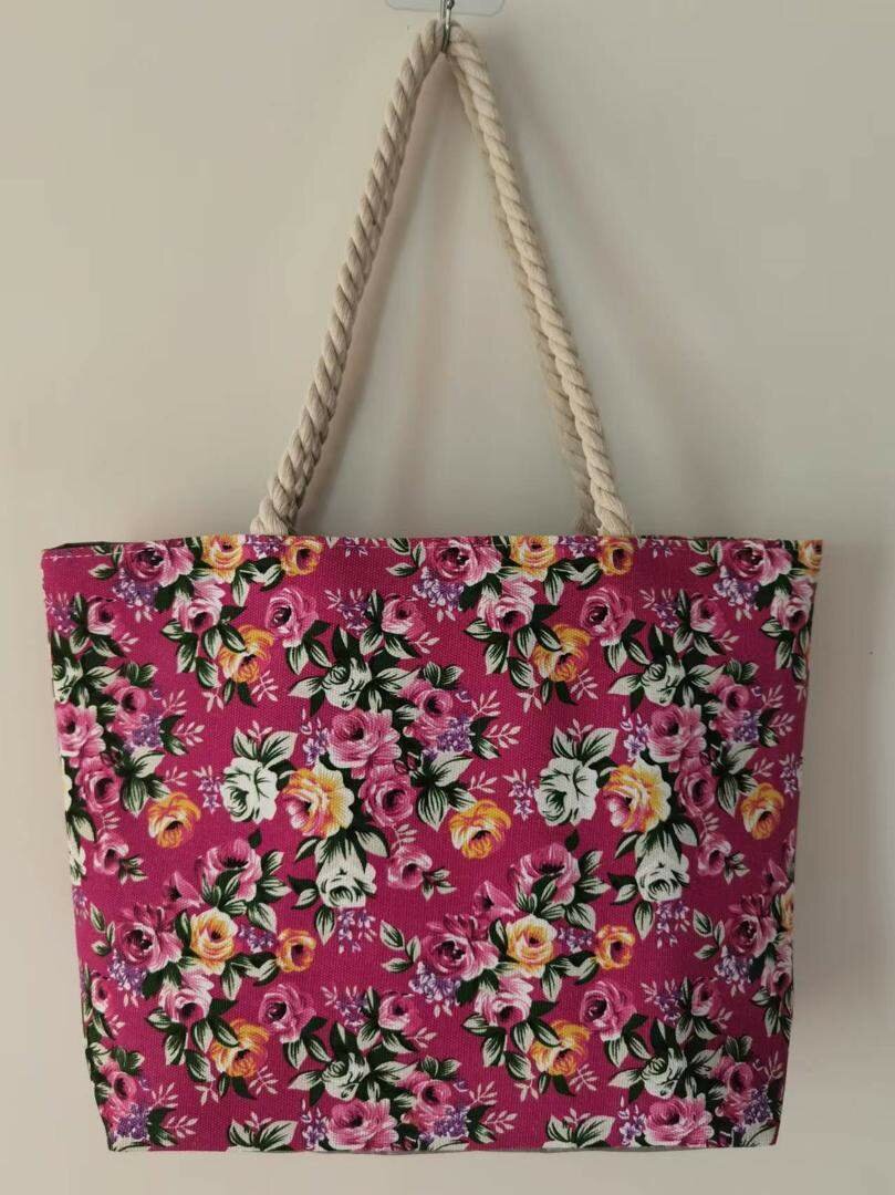 Flower Pattern Tote Bags