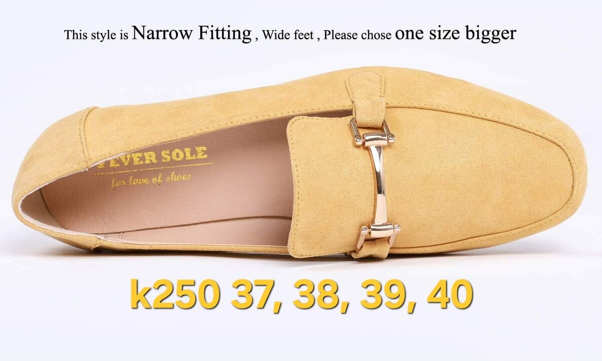 Yellow suede loafers with gold hardware