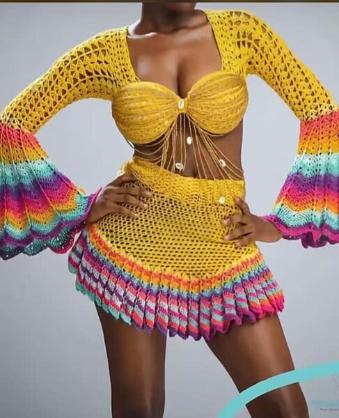 Set crochet coloré été