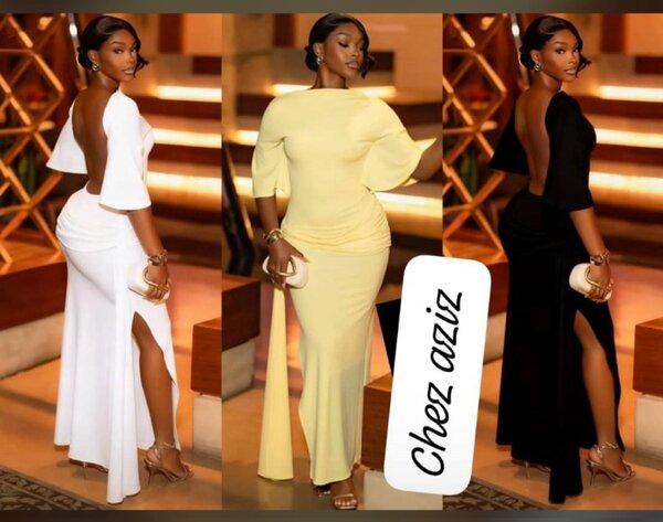 Robe longue élégante dos nu