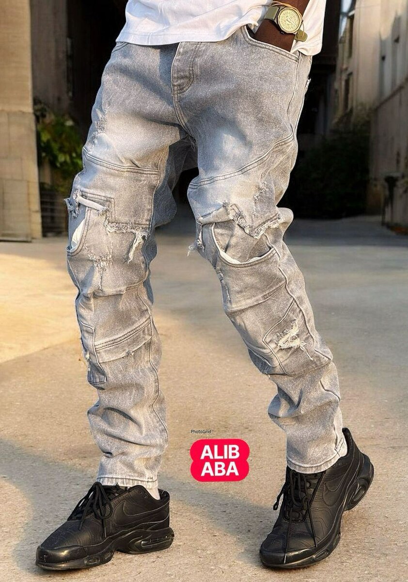 Jean cargo décontracté homme