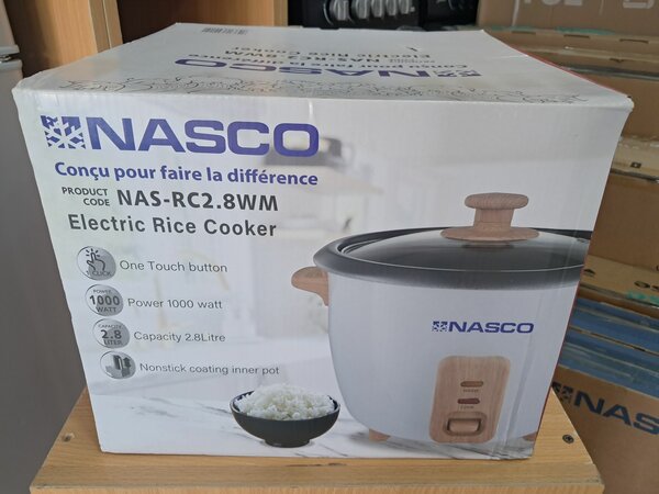 Nasco 2.8litres  electric rice cooker White and Brown