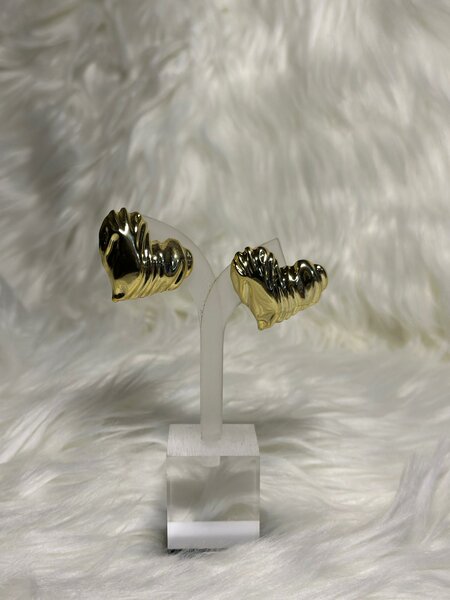 Boucles d'oreilles dorées cœur