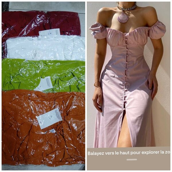 Robe Maxi Fendue Élégante