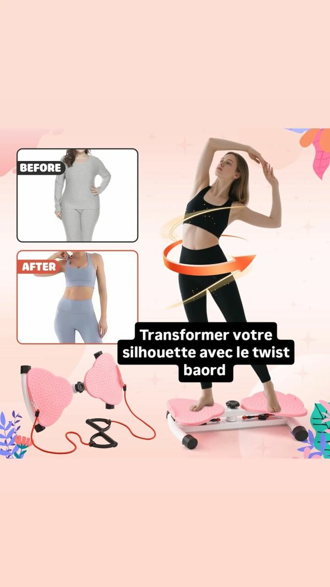 Planche d'exercice torsadée