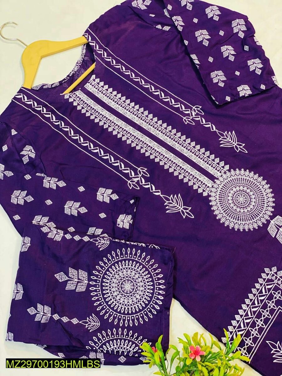 2 pcs stitched lawn suit