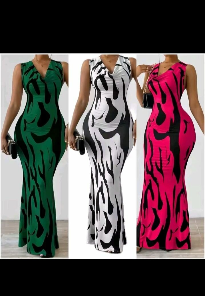 Robe longue imprimée élégante