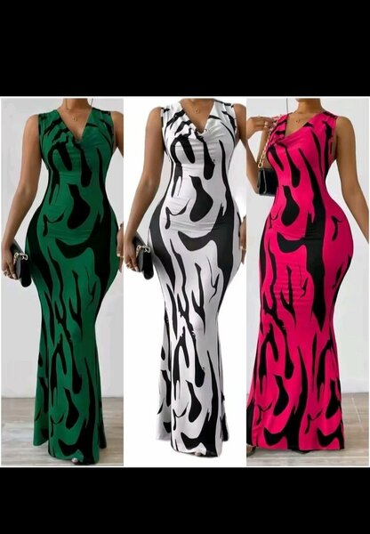 Robe longue imprimée élégante