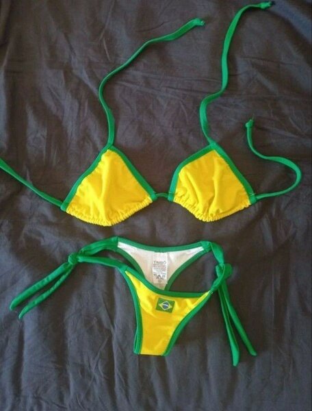 Bikini Brésilien Jaune et Vert