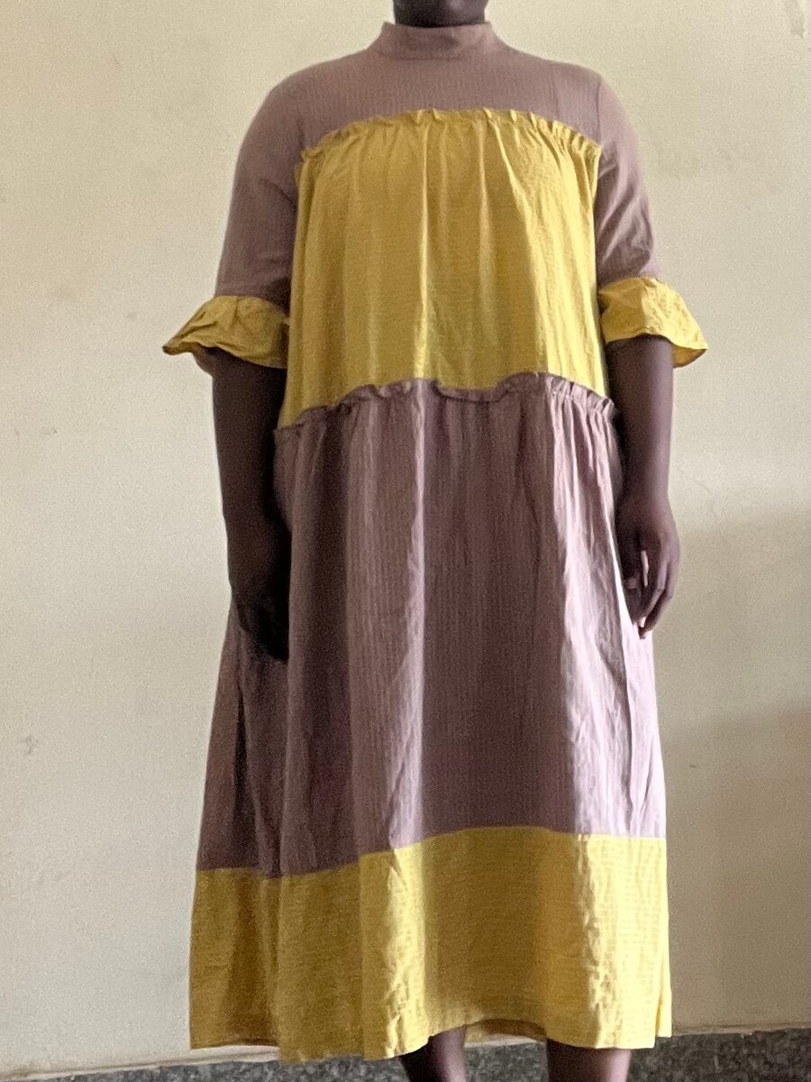 Robe Longue Colorblock