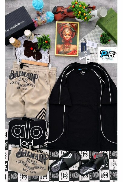 T-shirt noir "alo"