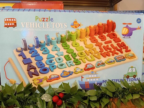 Puzzle éducatif véhicules enfants