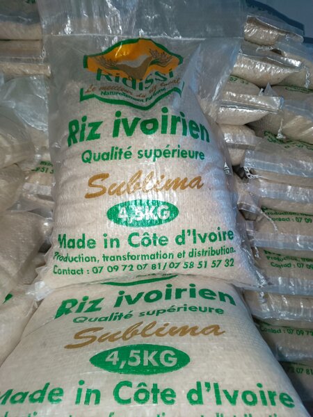 Riz ivoirien de Côte d'Ivoire