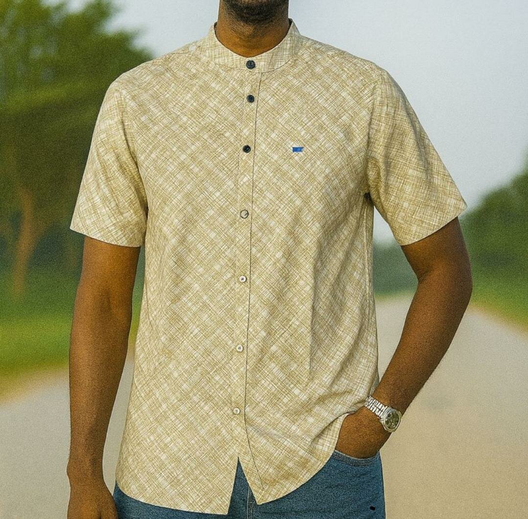 Chemise Homme Col Mao Élégante