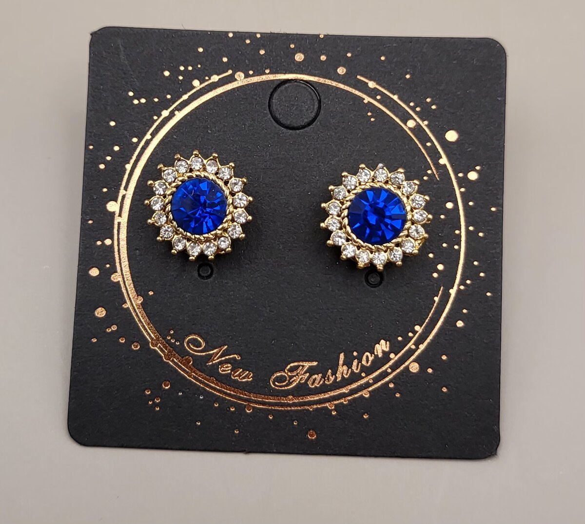 Golden Blue stone stud