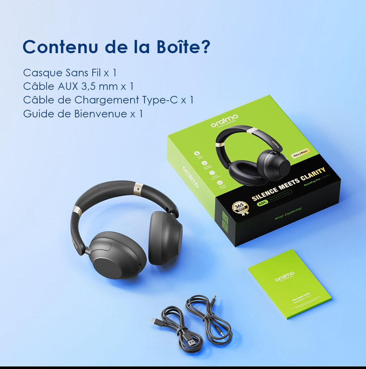 Casque Bluetooth ANC Oraimo