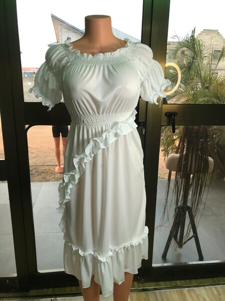 White free maternity dress