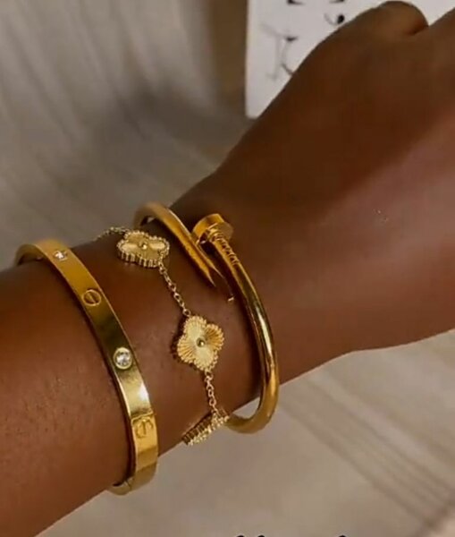 Gold Plated Bracelet Set