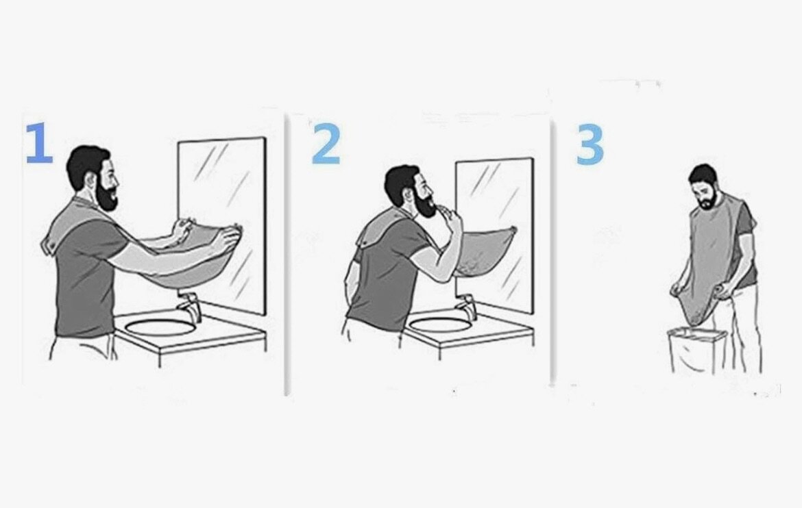 Tablier de rasage homme
