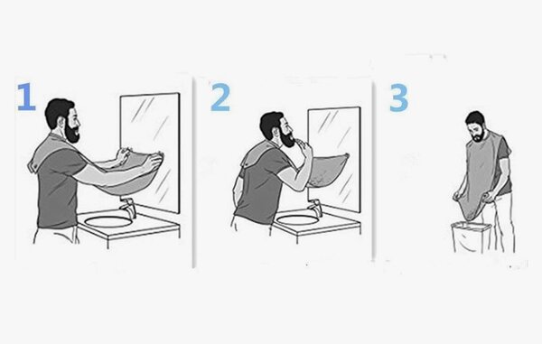 Tablier de rasage homme