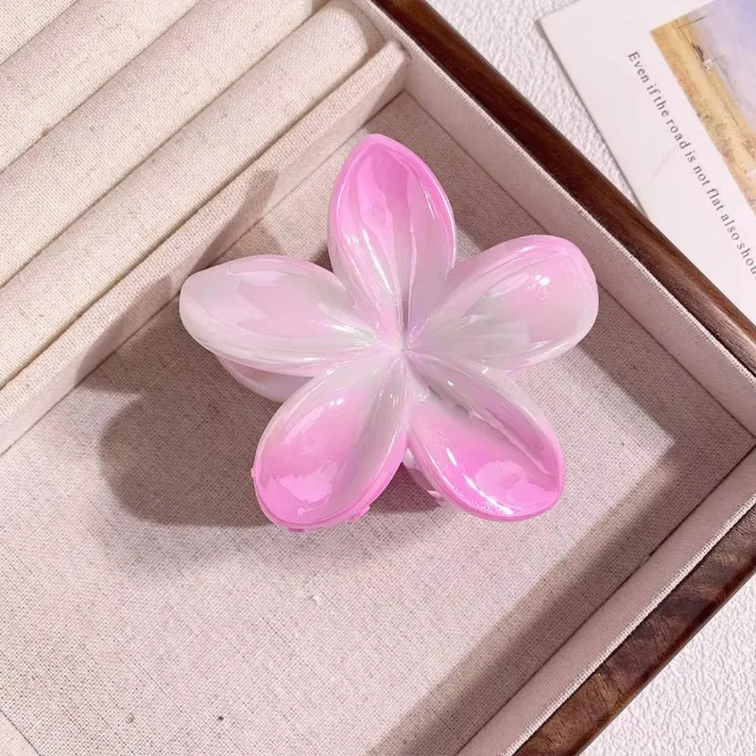 Pinces à cheveux fleur colorée