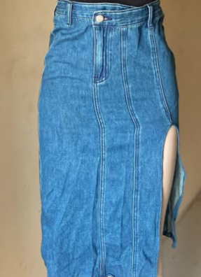 denim skirt size:M/S