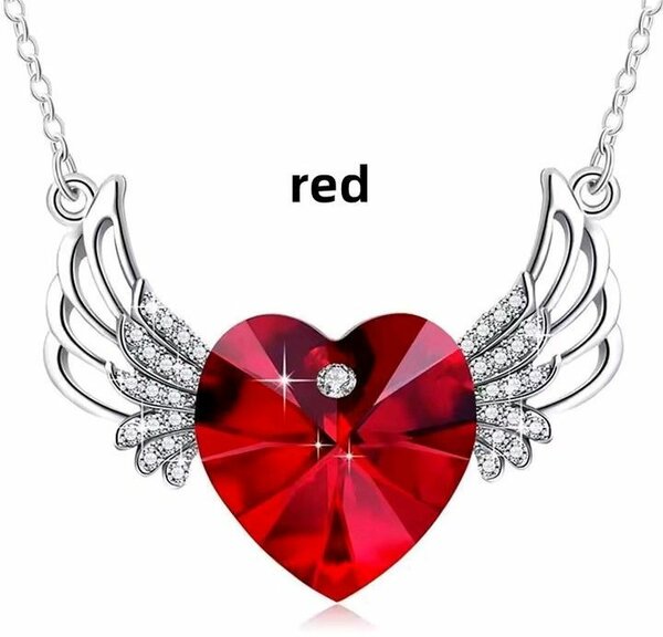 Collier Cœur Ailé Éclatant