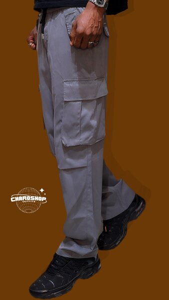 Pantalon cargo gris pour homme