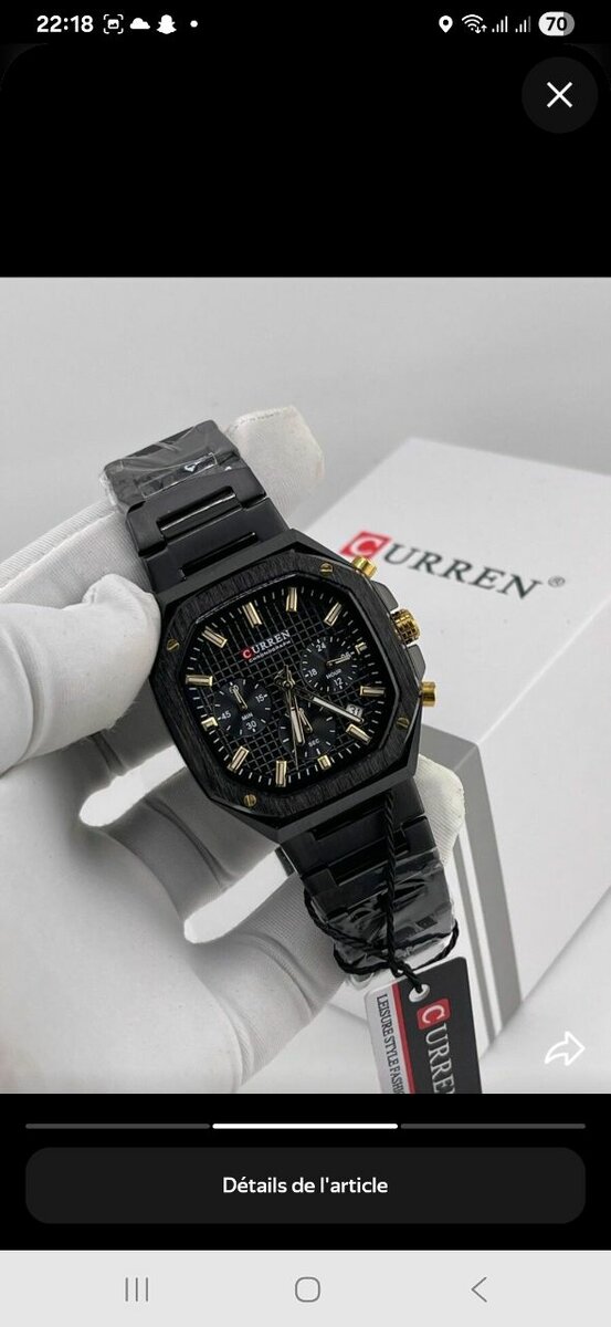 Montre Homme Curren Chronographe