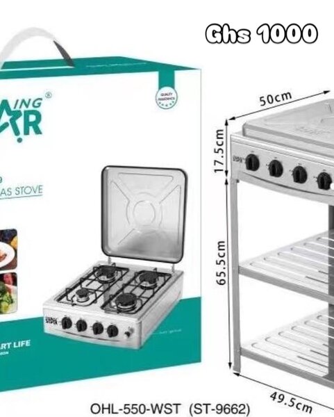 4 burner stove with stand