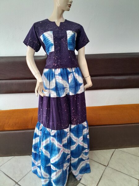 Robe Ankara longue élégante
