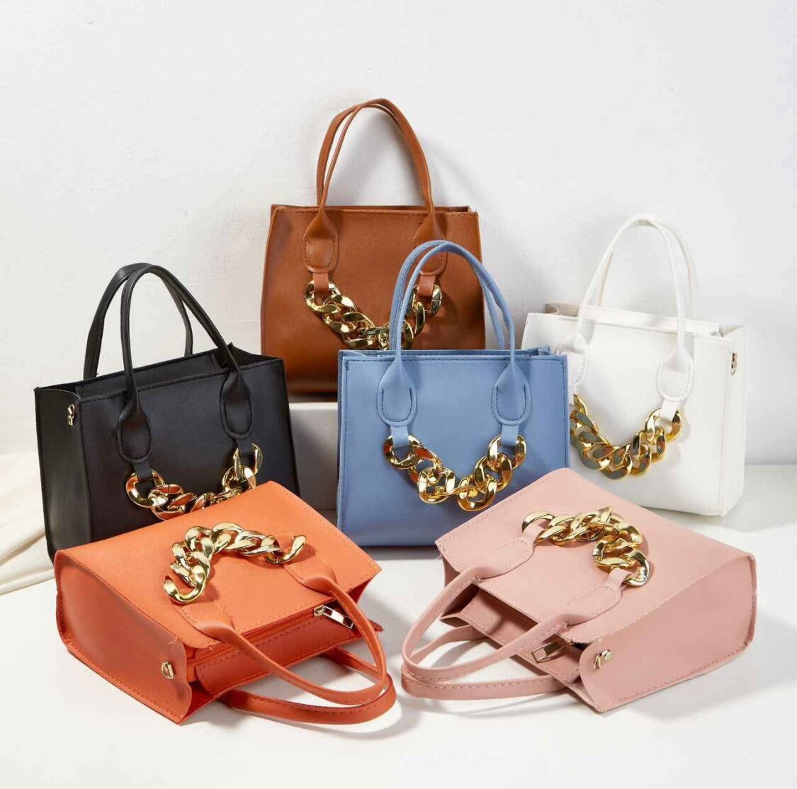 Sac à main tendance chaîne dorée