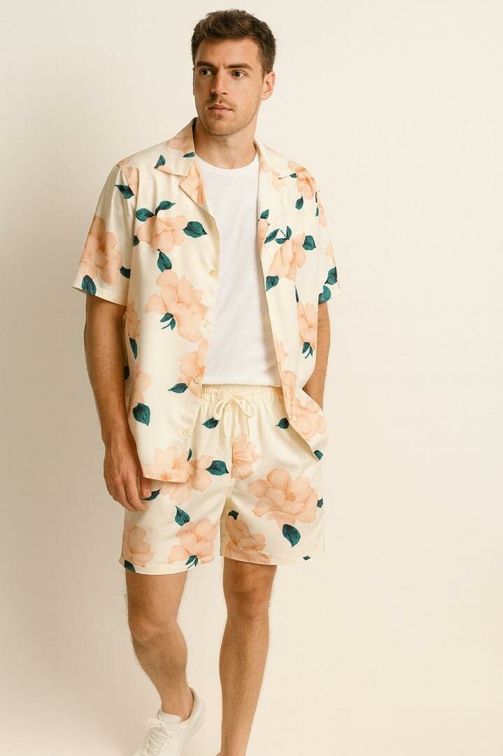 Ensemble short imprimé homme