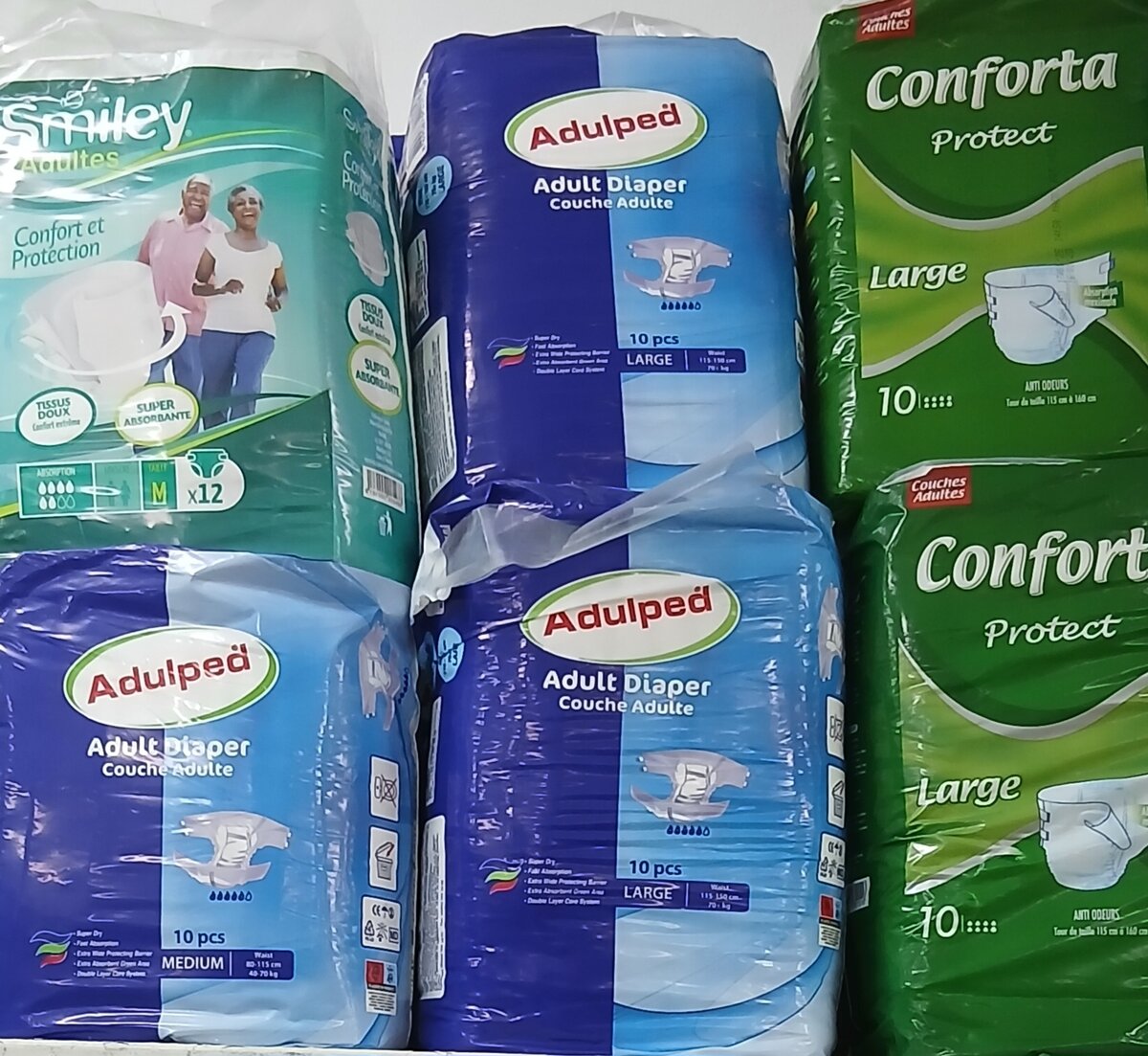 Couche adulte avec pression