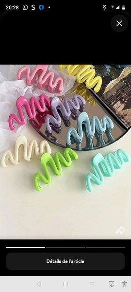 Pinces à cheveux vagues