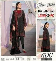 Ladies lawn 3 pcs suit