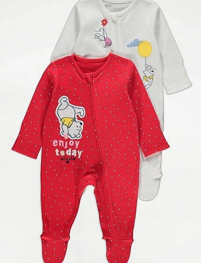 Set of 2 Disney Baby (Minnie) sleep suit
