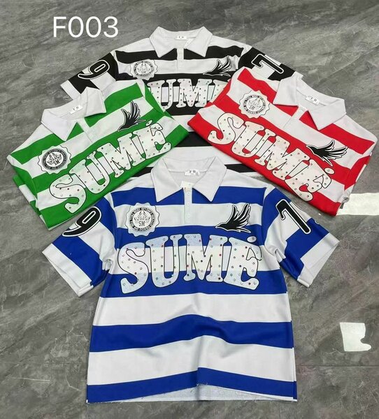 Polo rayé homme avec logos