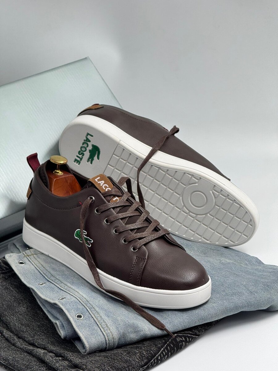 LACOSTE COFFEE AND WHITE