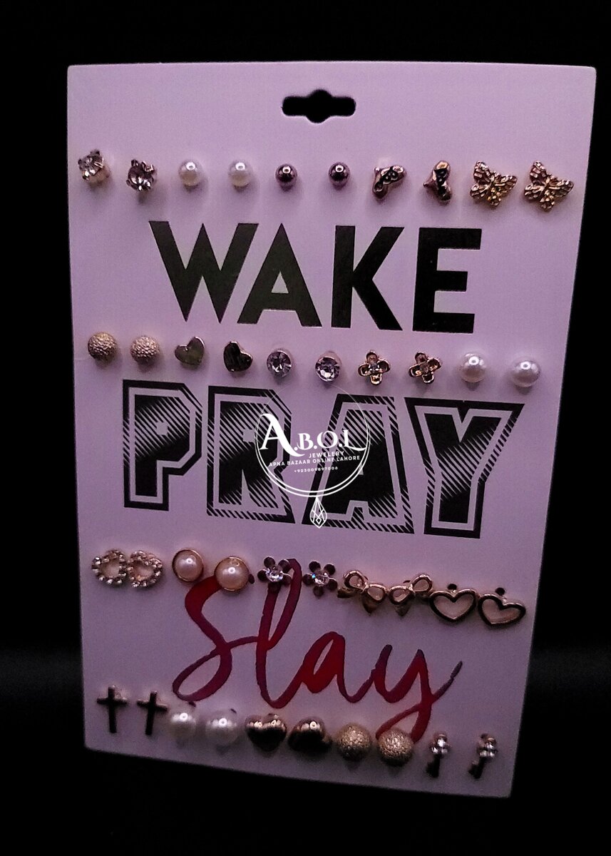 Earings stud pack of 20