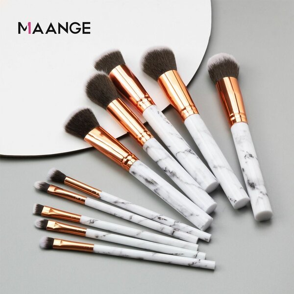 10 Pcs professional makeup brush Set Powder Foundation