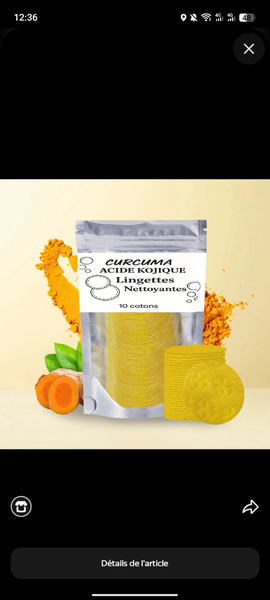 Lingettes Nettoyantes Curcuma